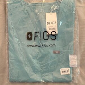 Figs Sky Blue Medical Scrub Top